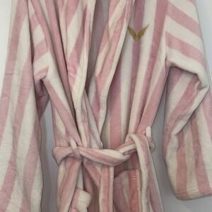 Victoria Secret Pink and White Striped Robe
